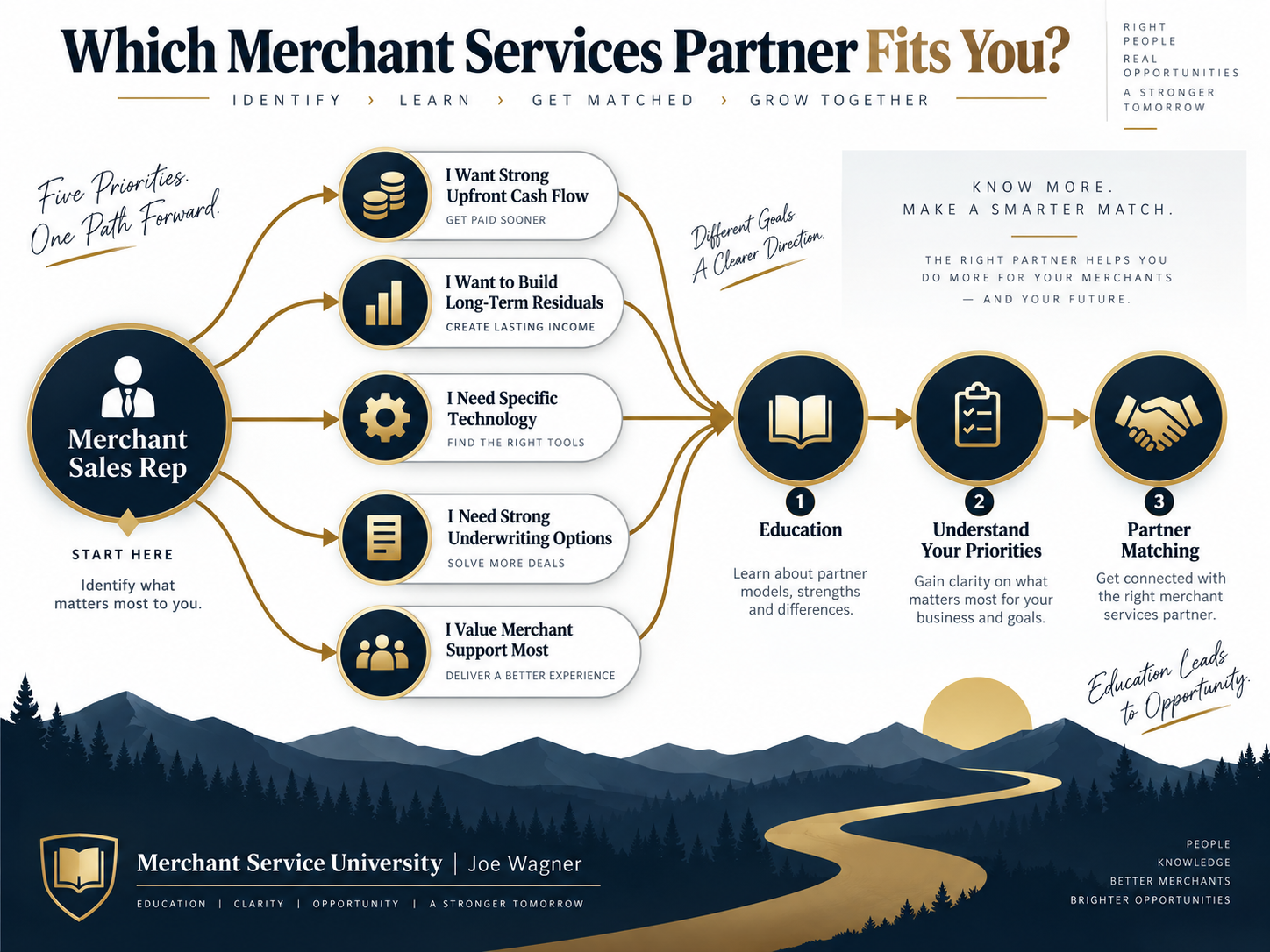 merchant services agent partner matching based on commissions residuals and support