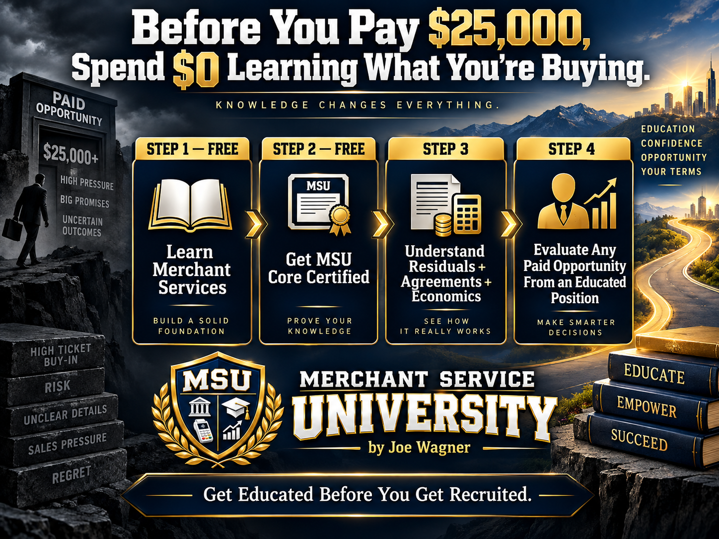 free Merchant Service University education before buying an expensive merchant services business opportunity
