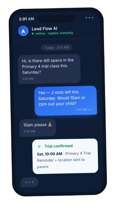 Lead Flow AI — instant reply system