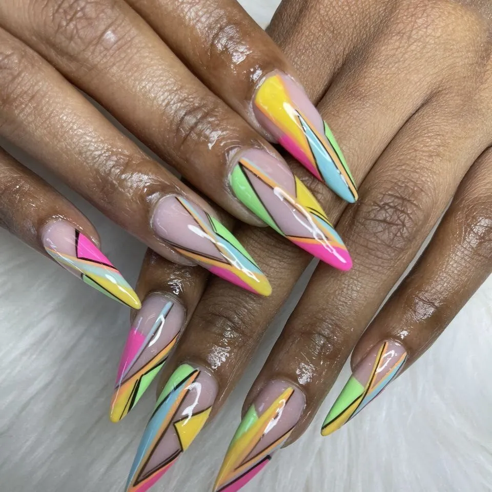 Dipping powder nails at La Vela Nail Lounge in Clermont FL