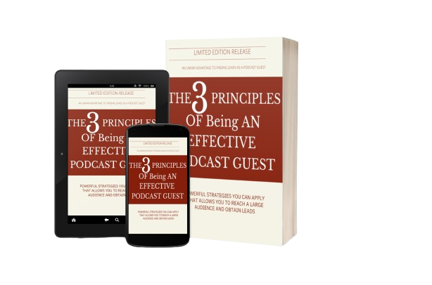 The 3 Principles of Being an Effective Podcast Guest free guide by Munira Zahabi