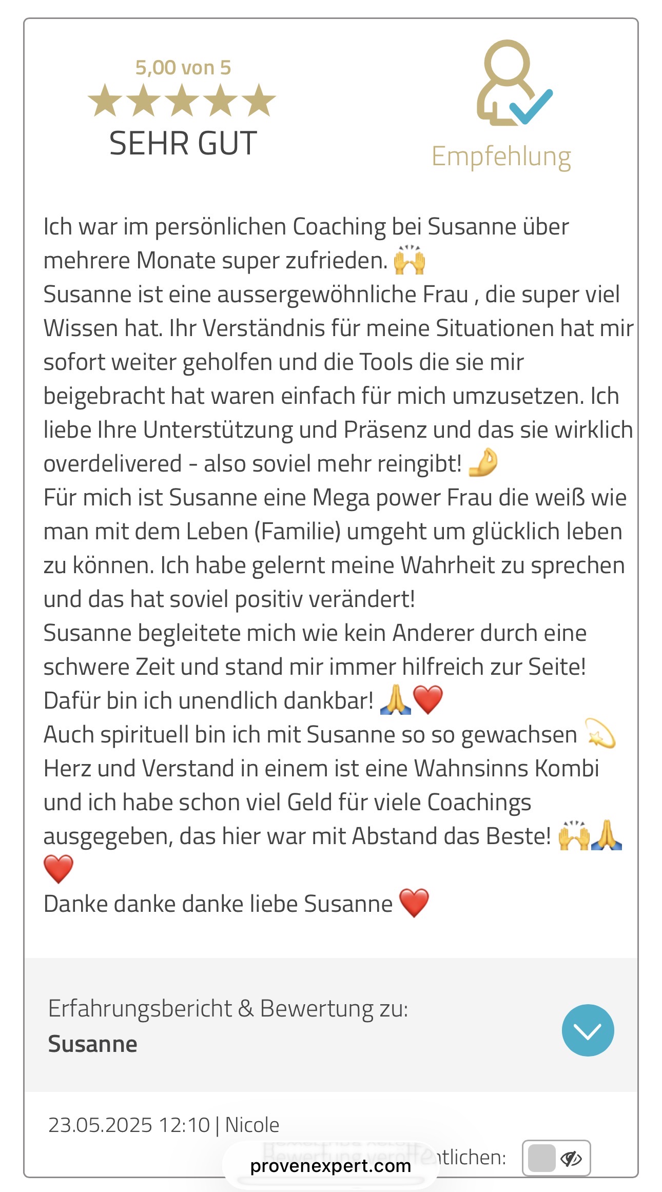 Erfahrungsbericht Nicole