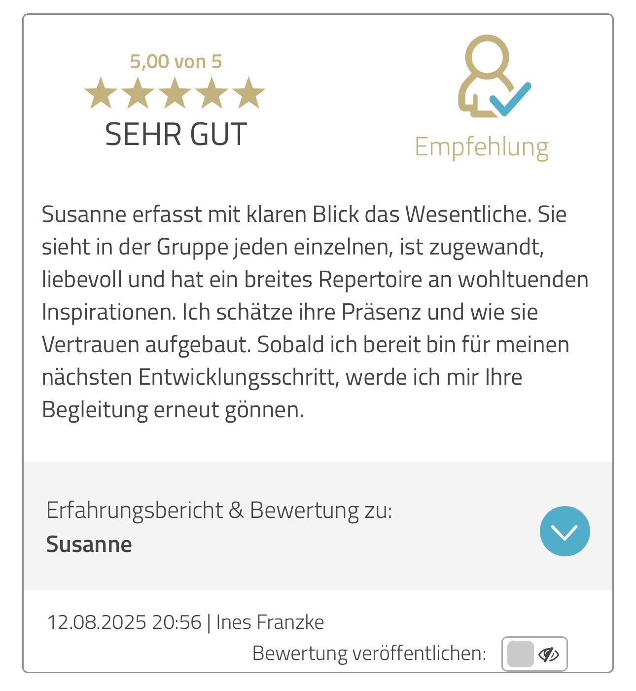 Erfahrungsbericht Ines Franzke