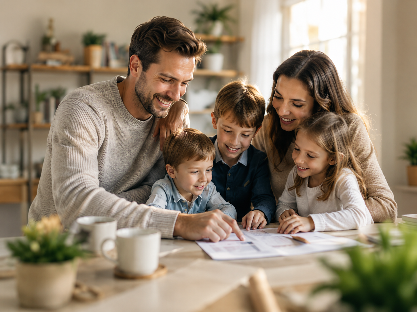 Family planning their financial future together