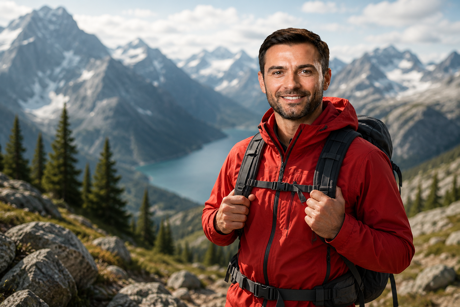 Michael hiking outdoors