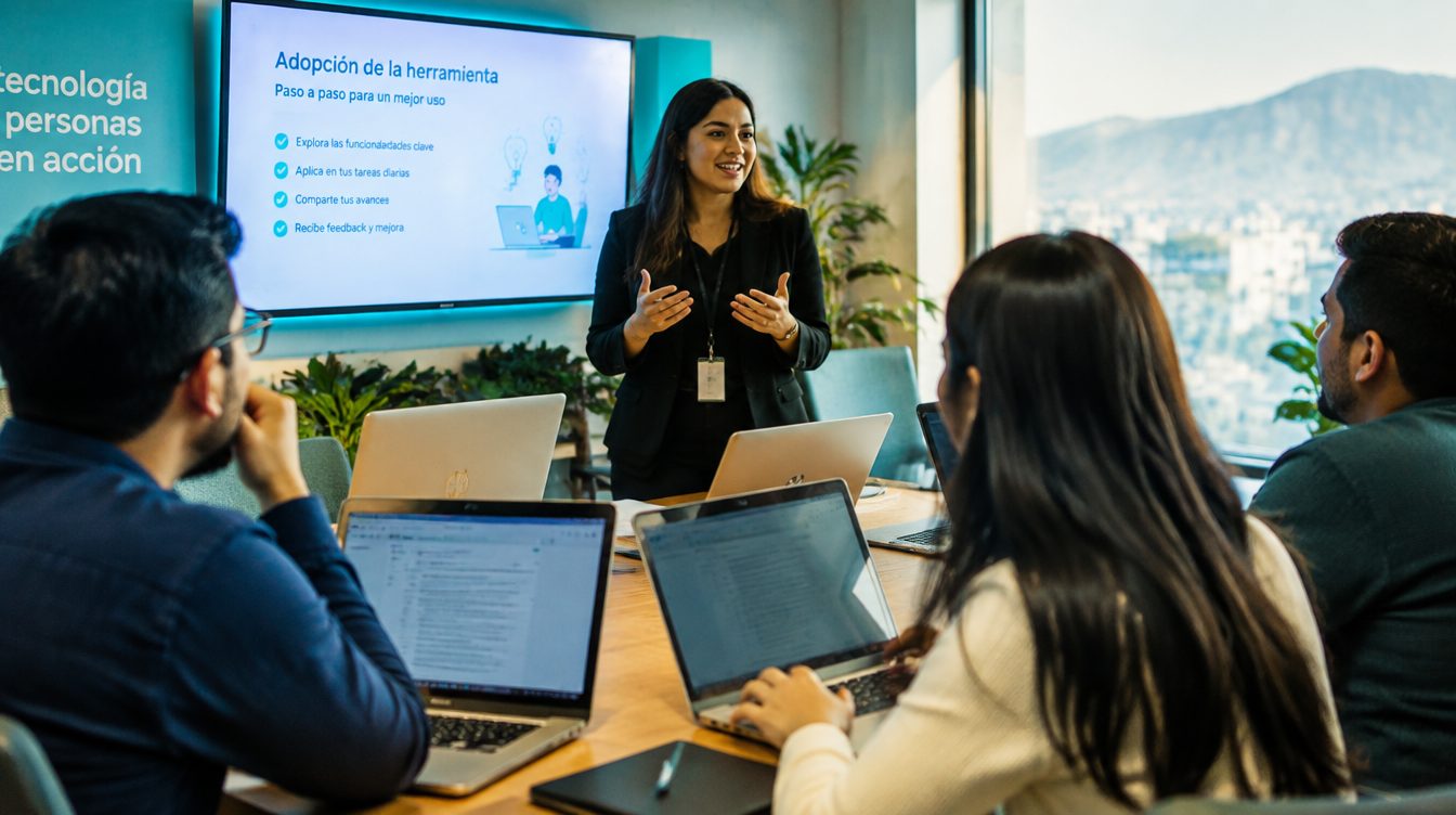 Formación práctica y acompañamiento en adopción de herramientas de IA