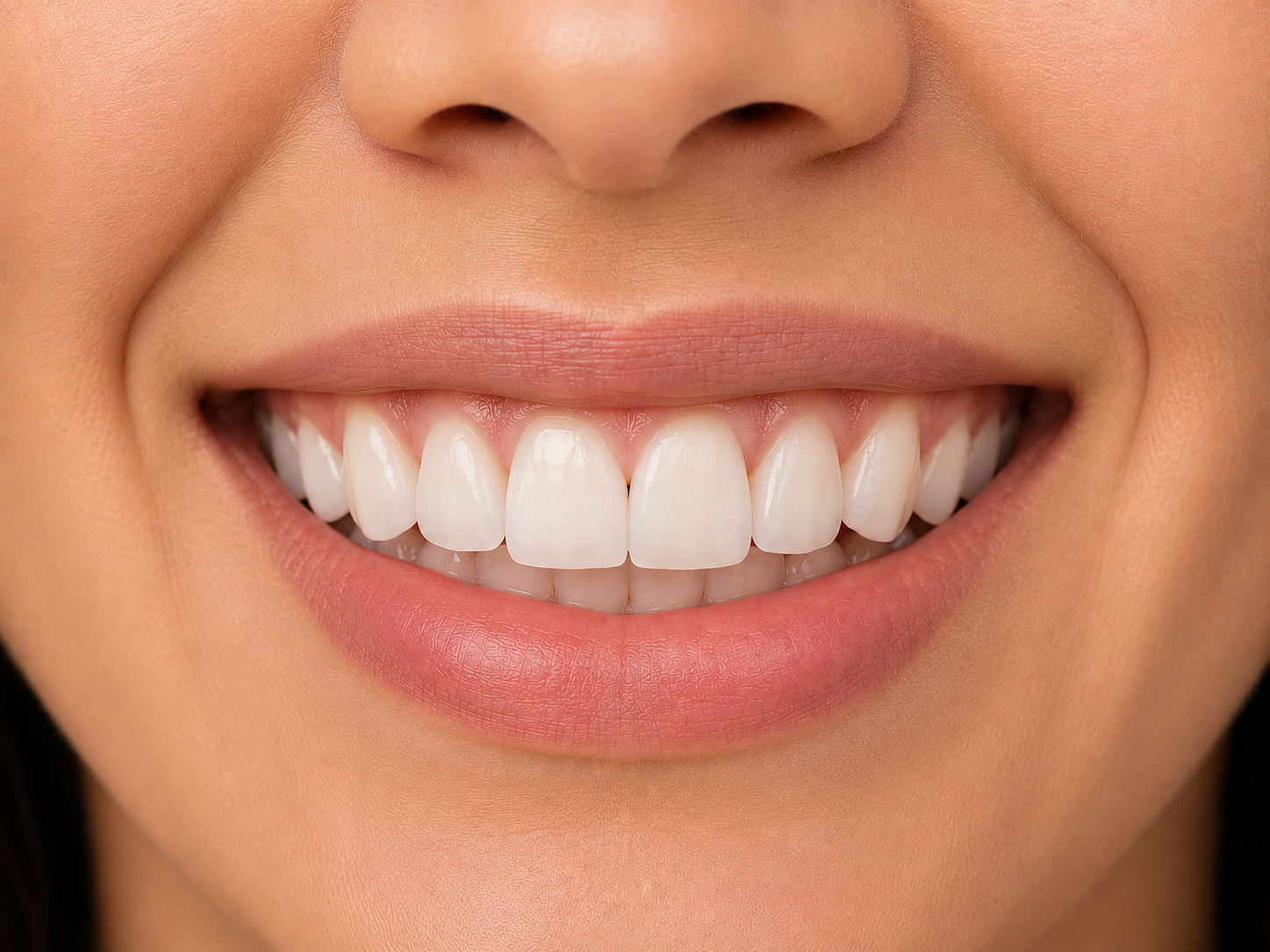 Smile whitening after treatment