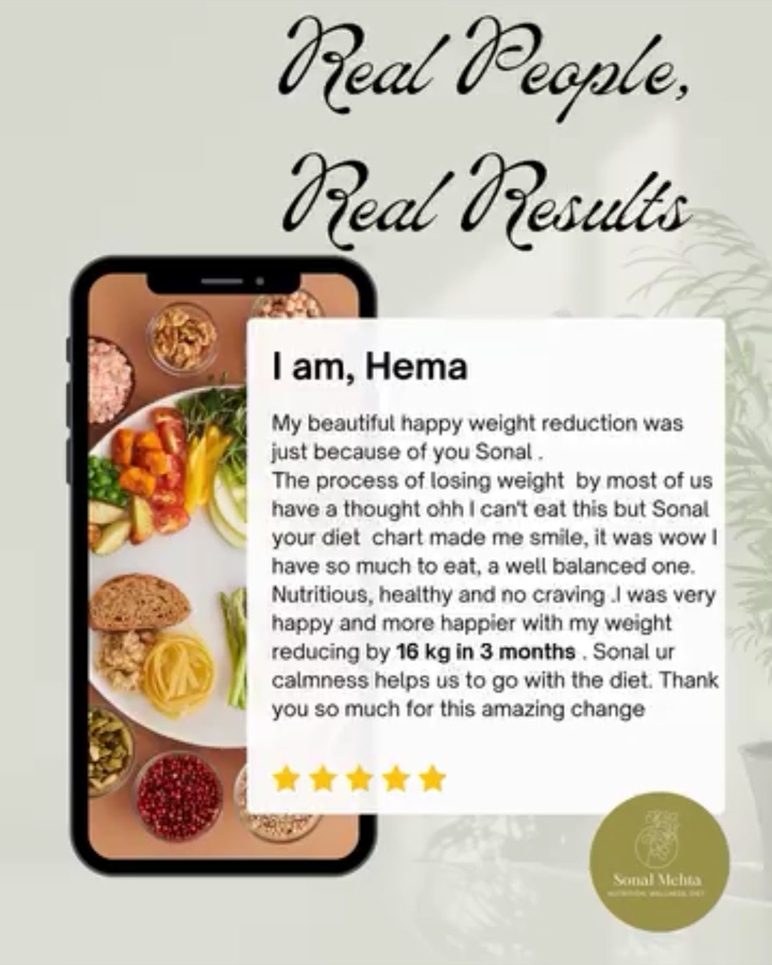 Client review - Hema Lost 16Kg in 3 Months