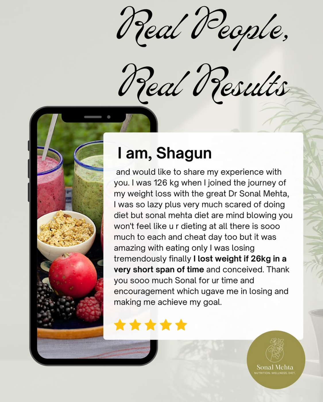 Client review - Shagun Lost 26Kg in Few Weeks