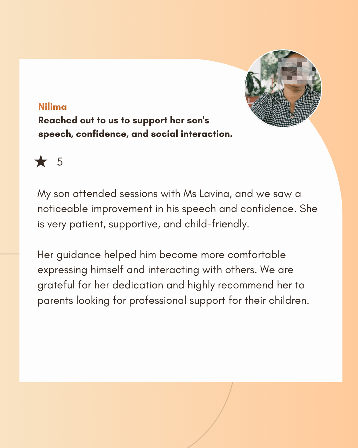 Family success story testimonial