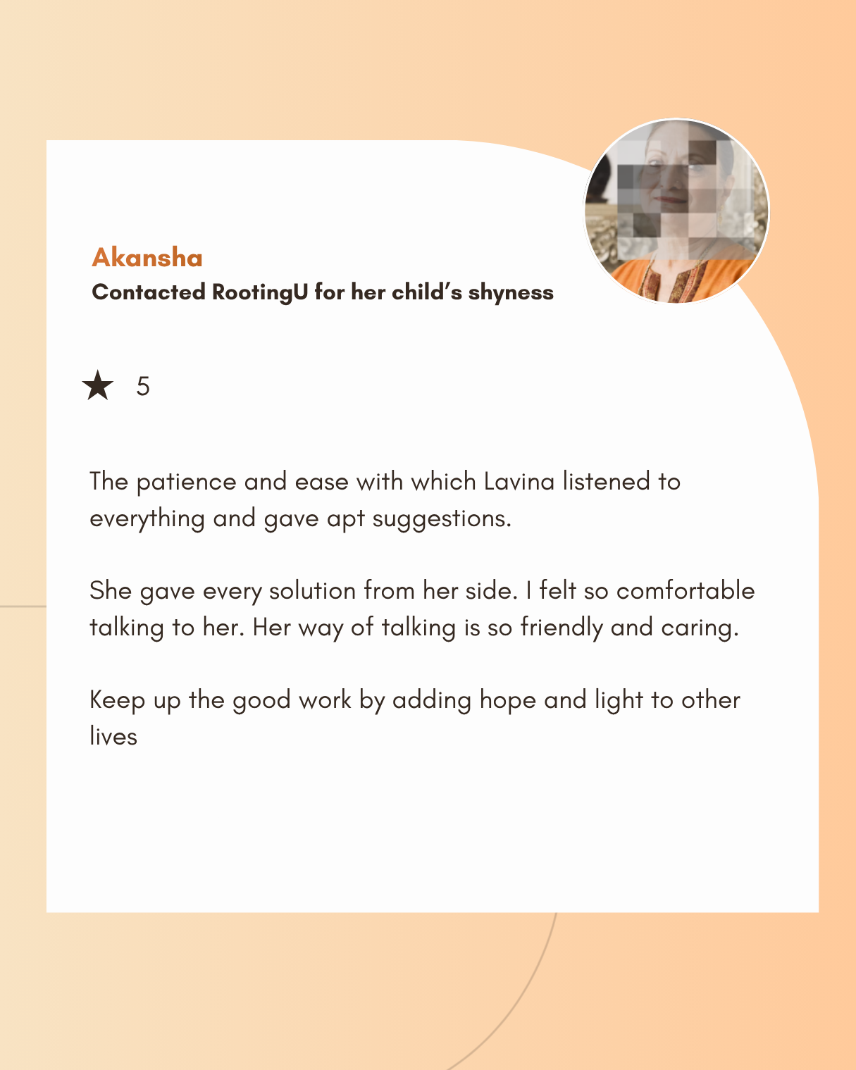 Family success story testimonial