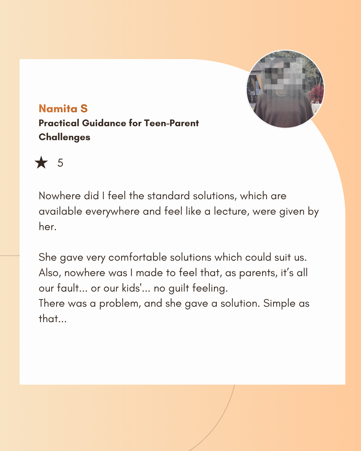 Family success story testimonial