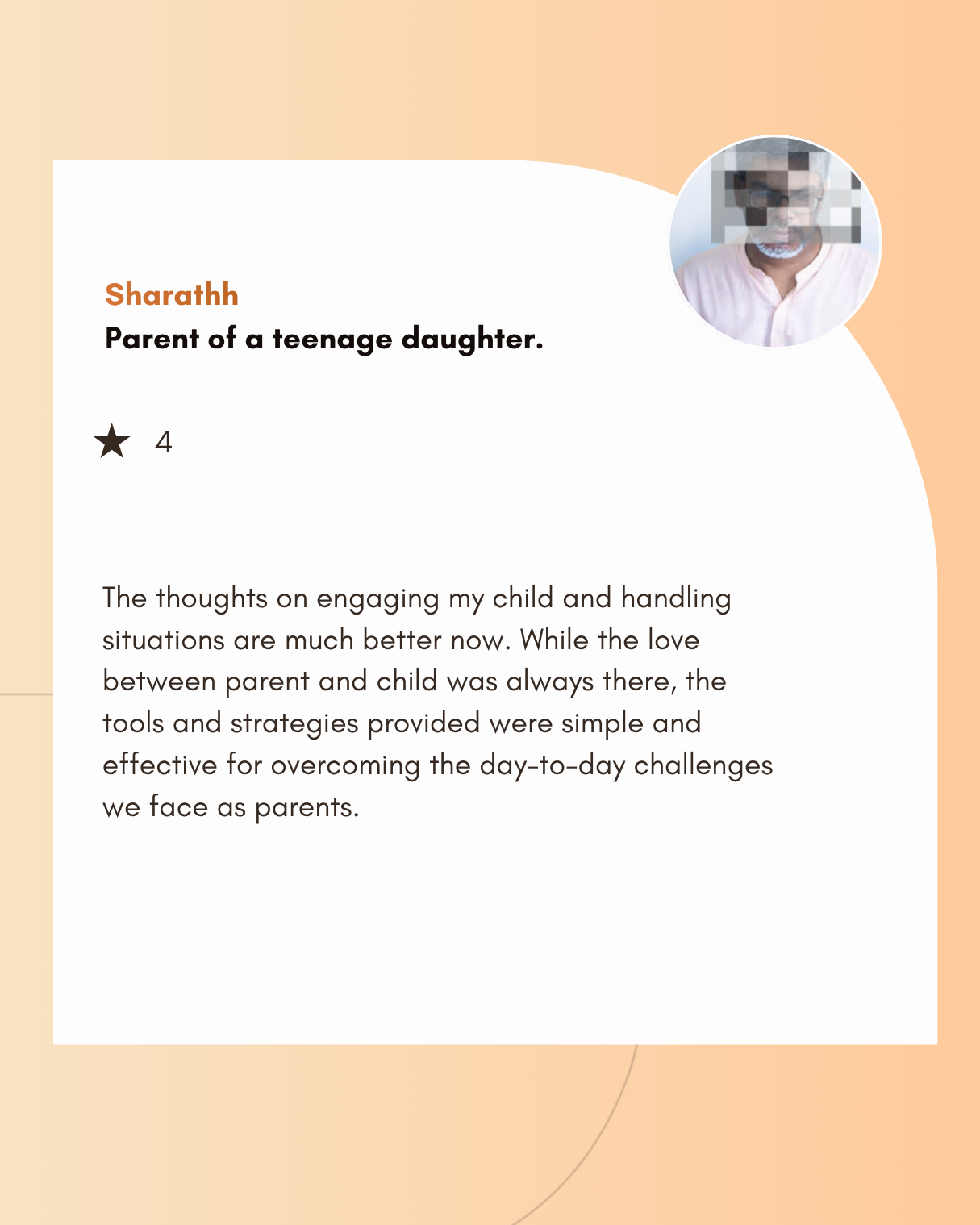 Family success story testimonial