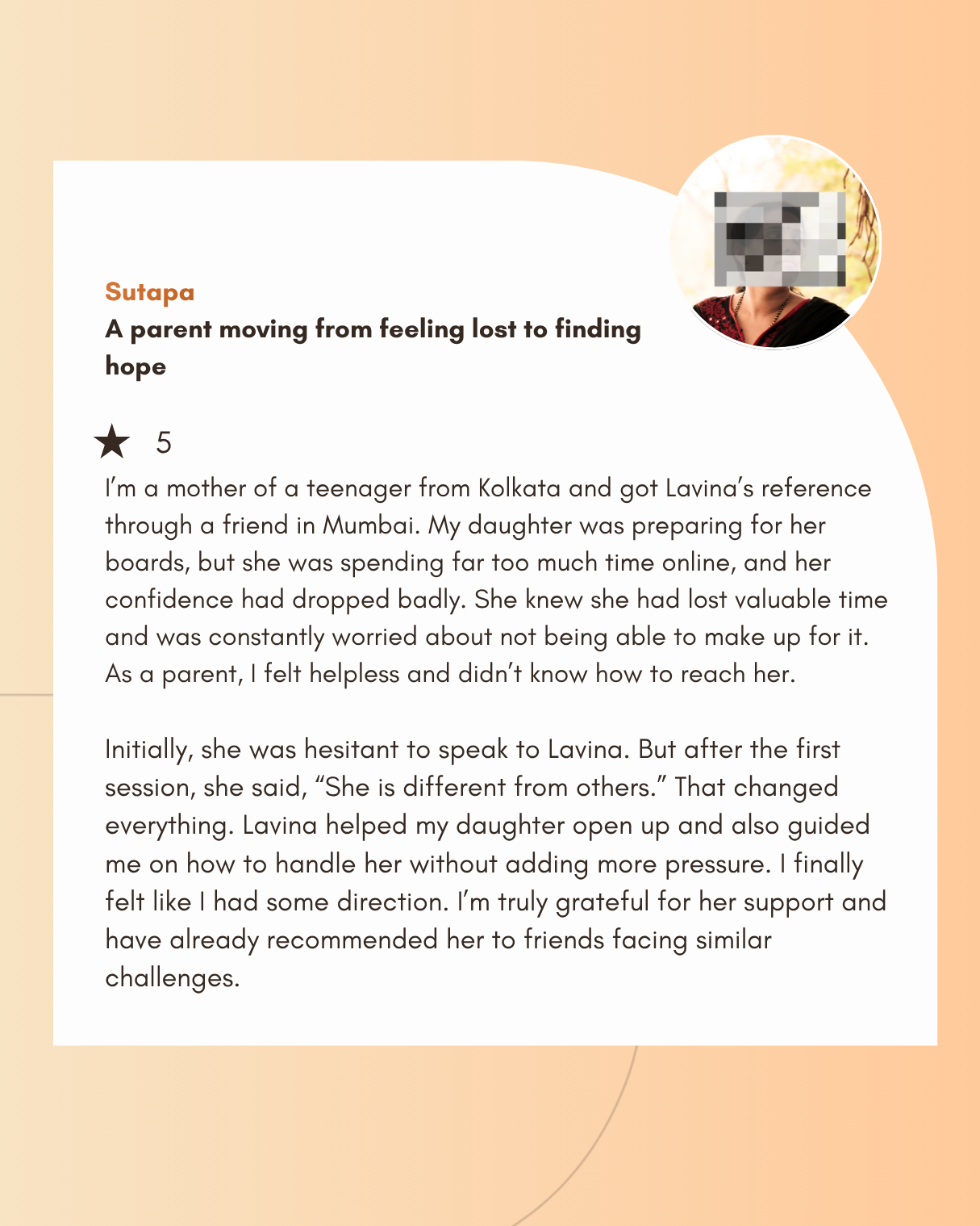 Family success story testimonial