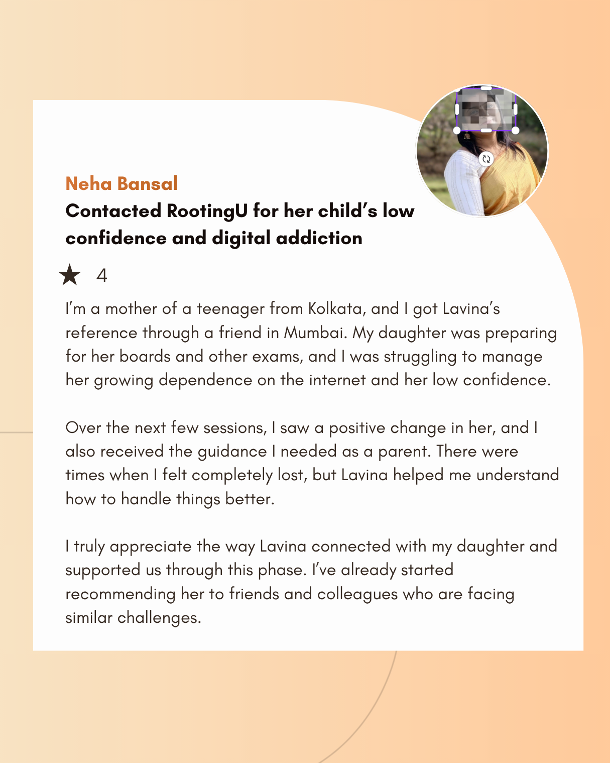 Family success story testimonial