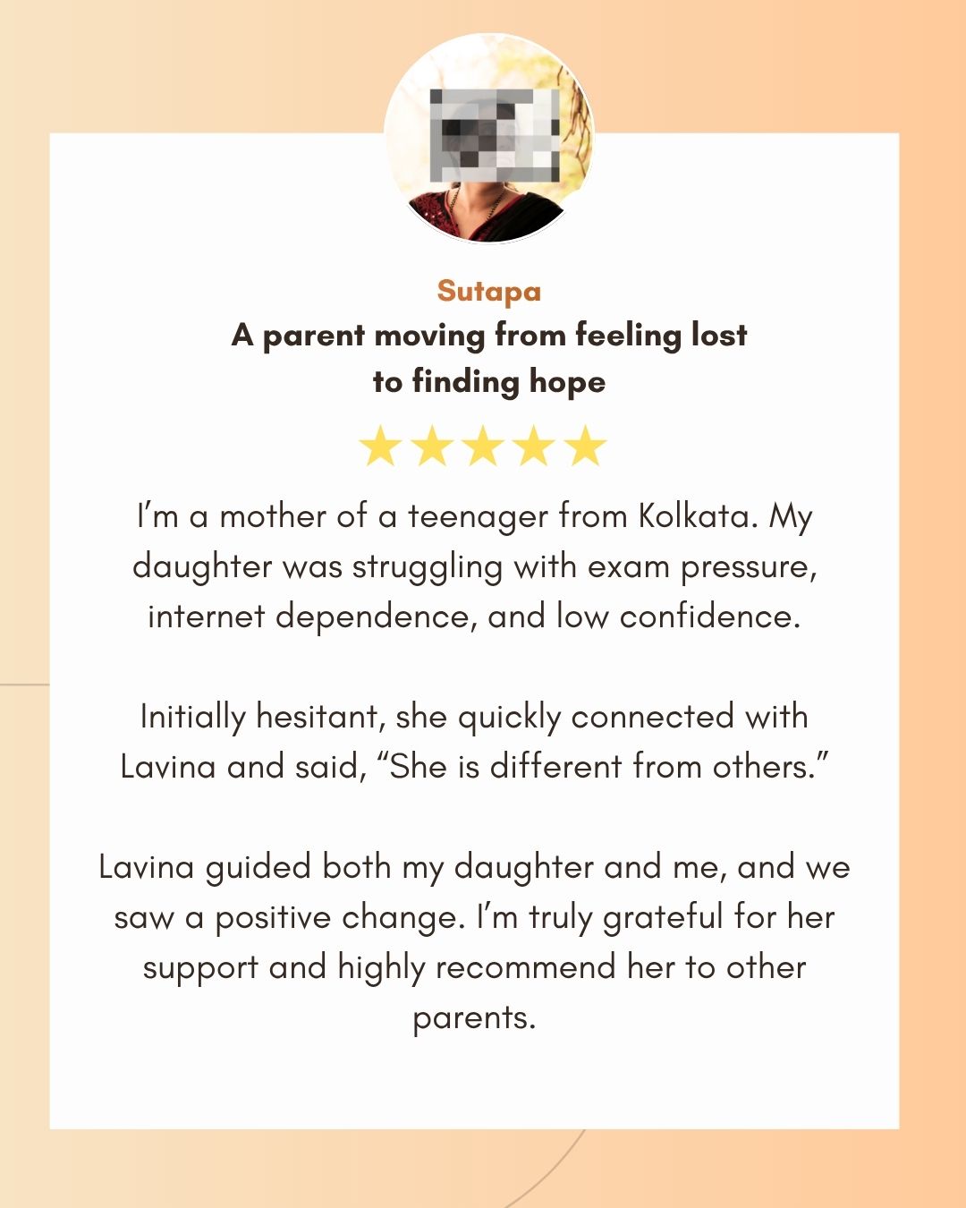 Family success story testimonial