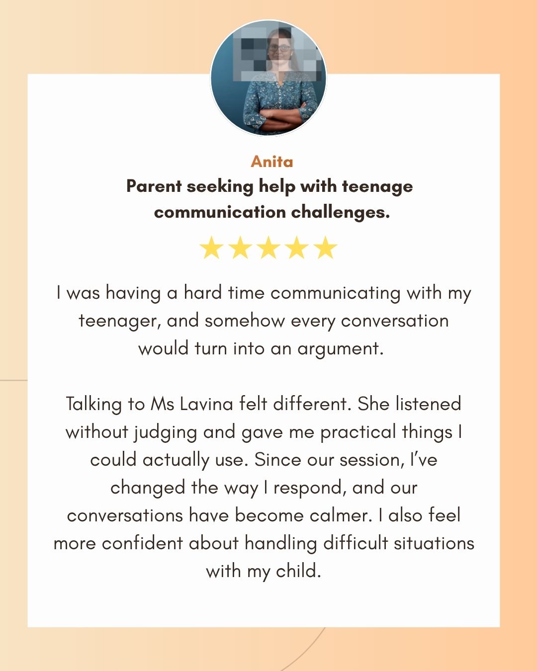 Family success story testimonial