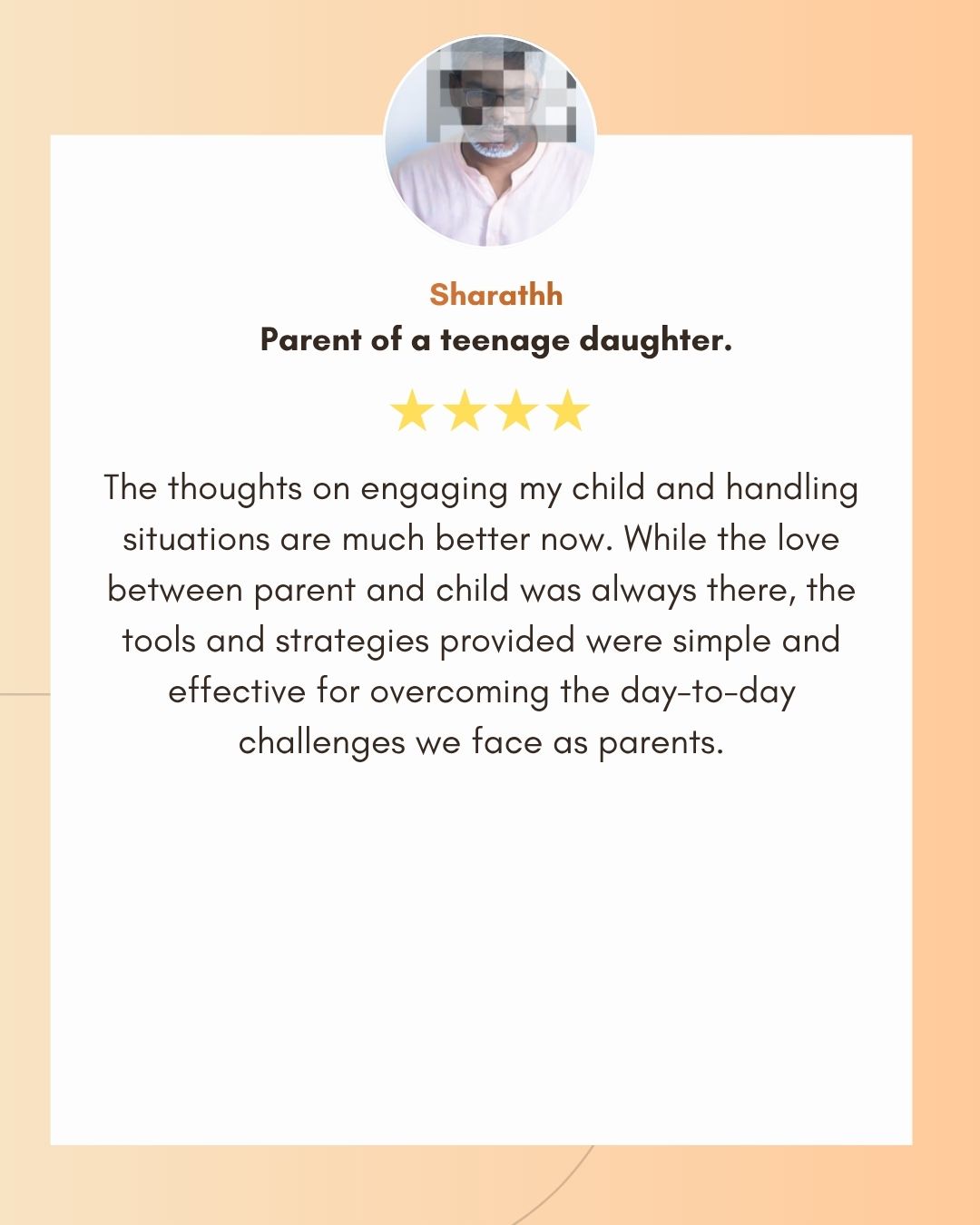 Family success story testimonial