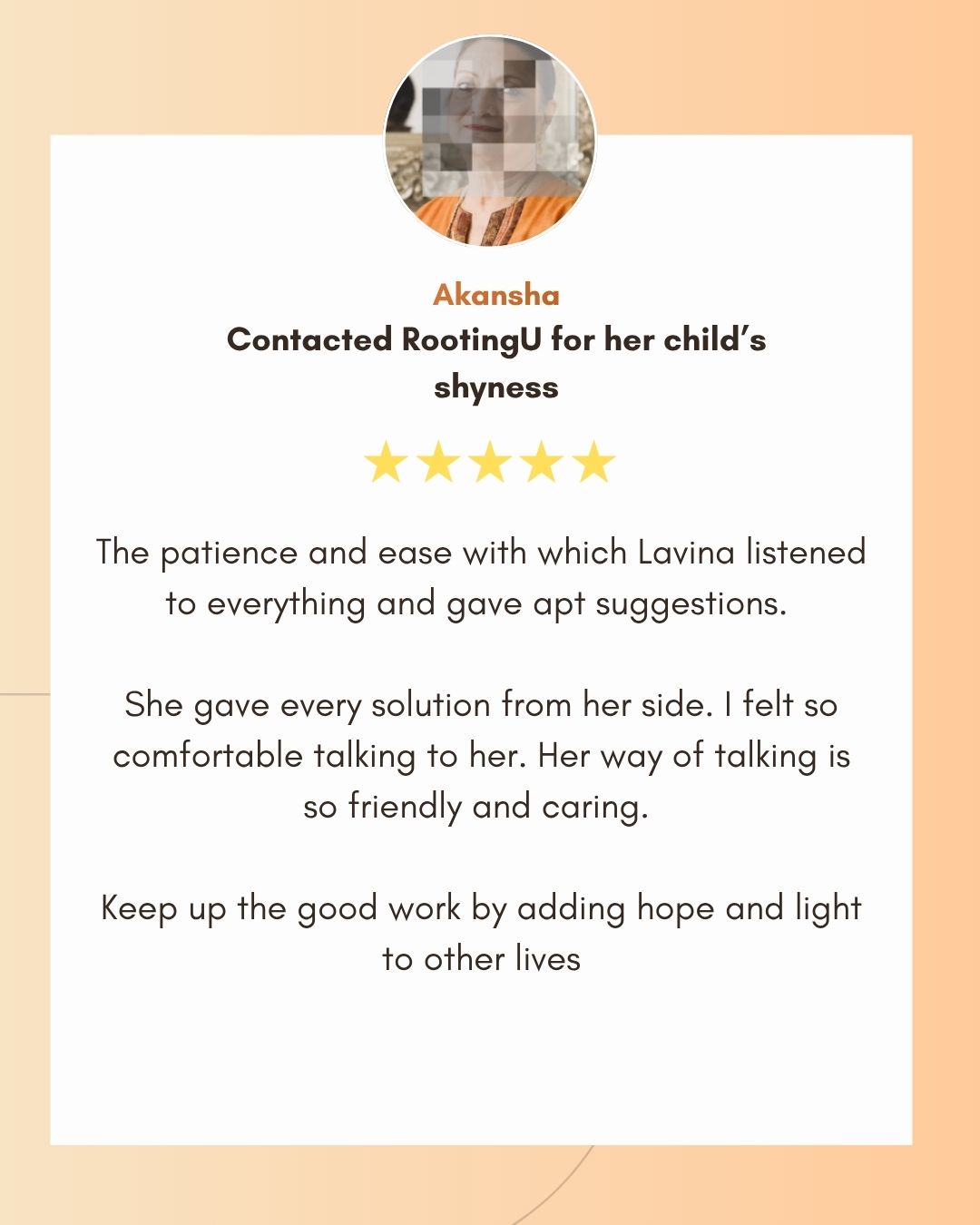 Family success story testimonial