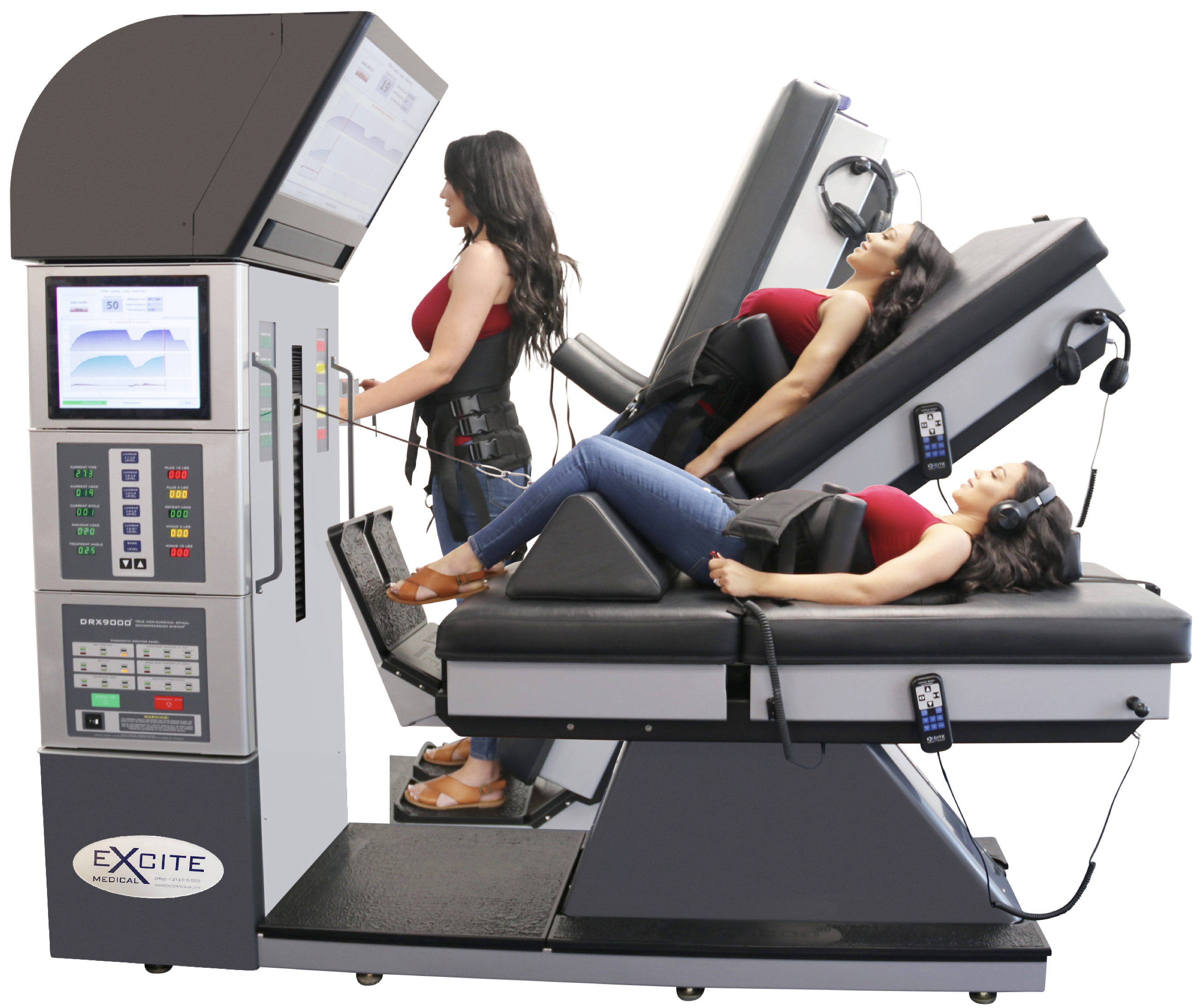 Spinal decompression treatment with the DRX9000