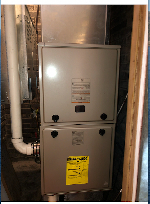 Furnace and ductwork in a homeowner-supplied Aero equipment photo