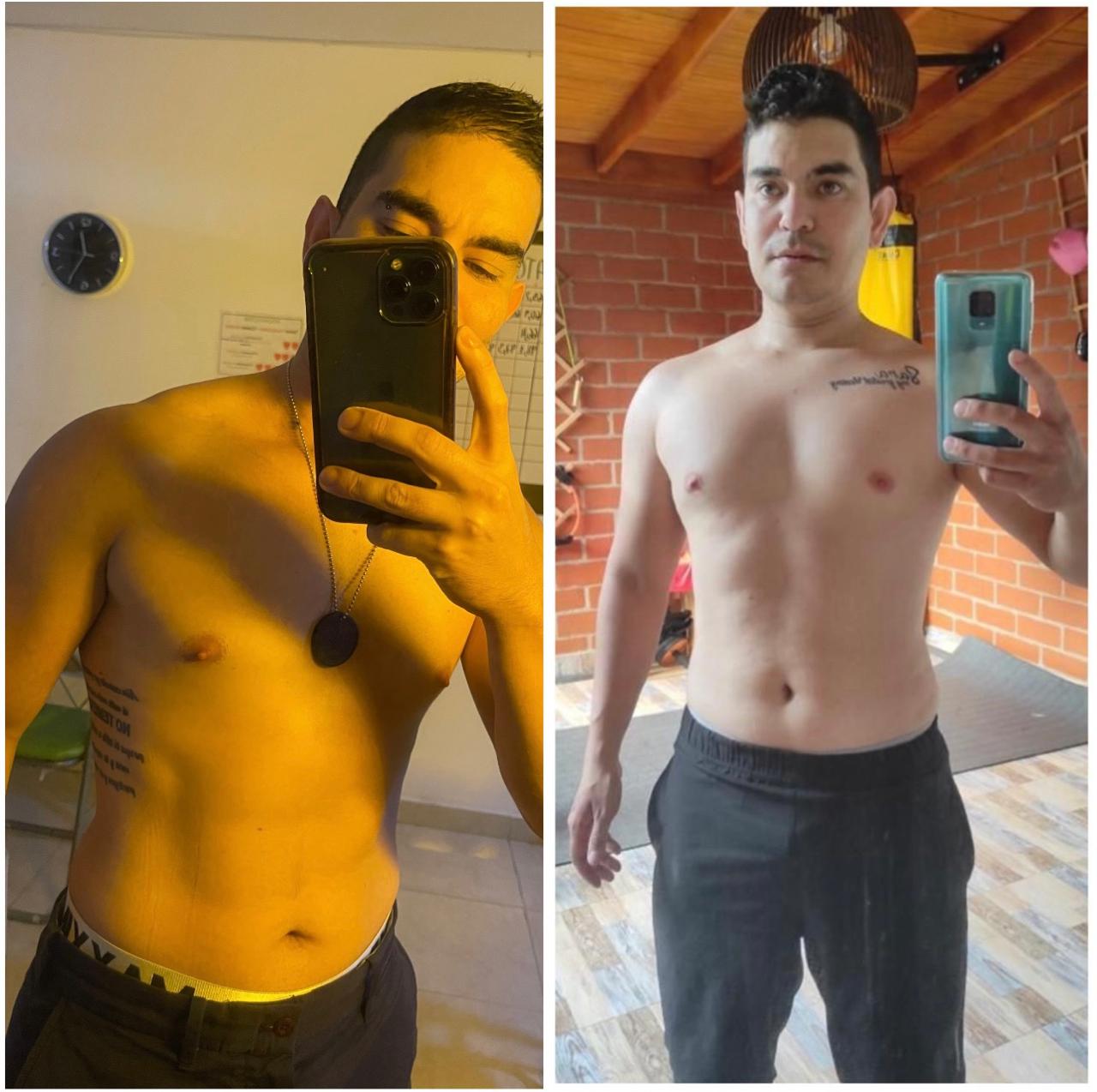 Luis Guillermo Andrade, fundador de TransformaFit, antes y despu&eacute;s de su propio proceso
