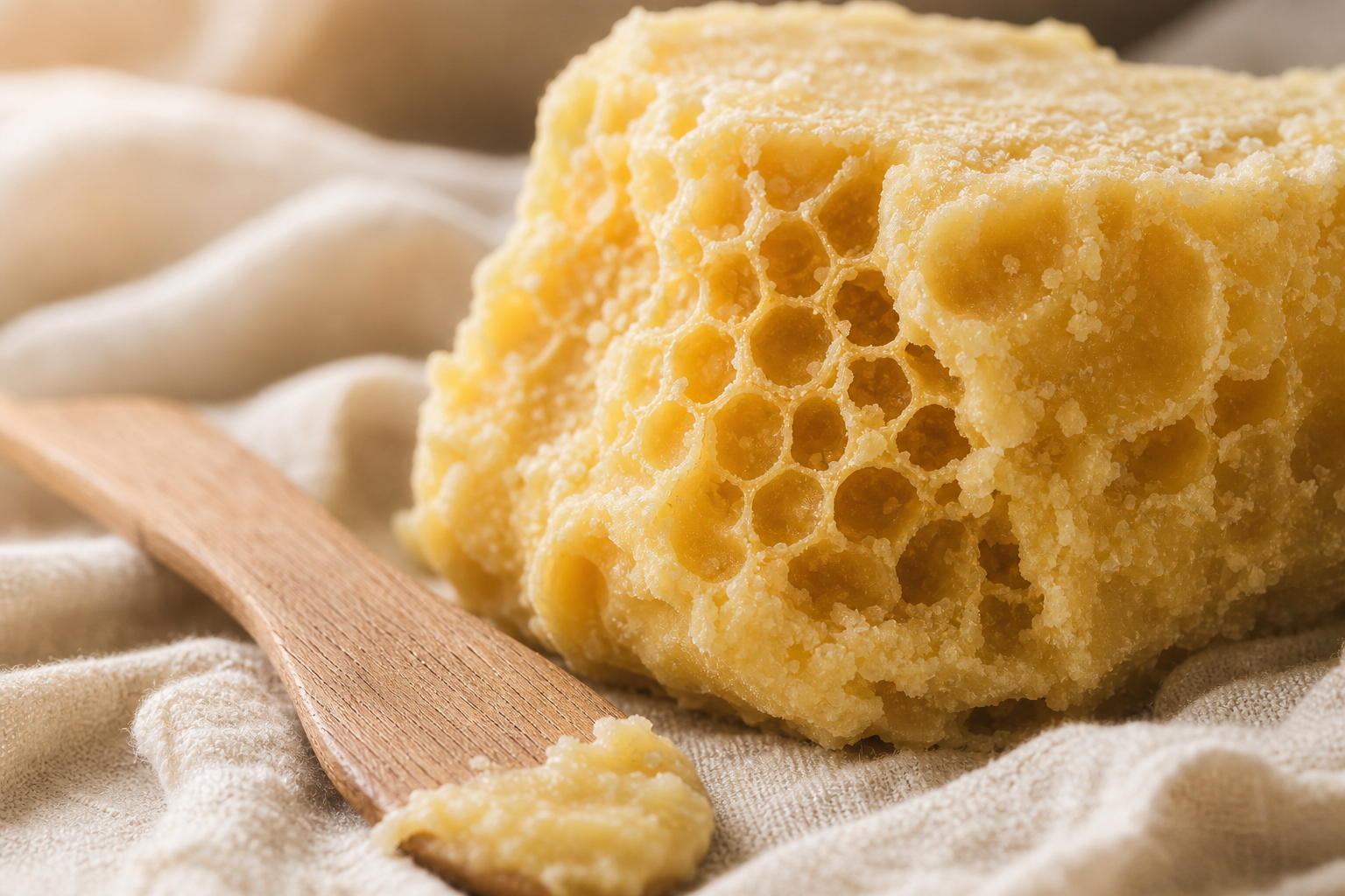 Raw beeswax - natural barrier ingredient