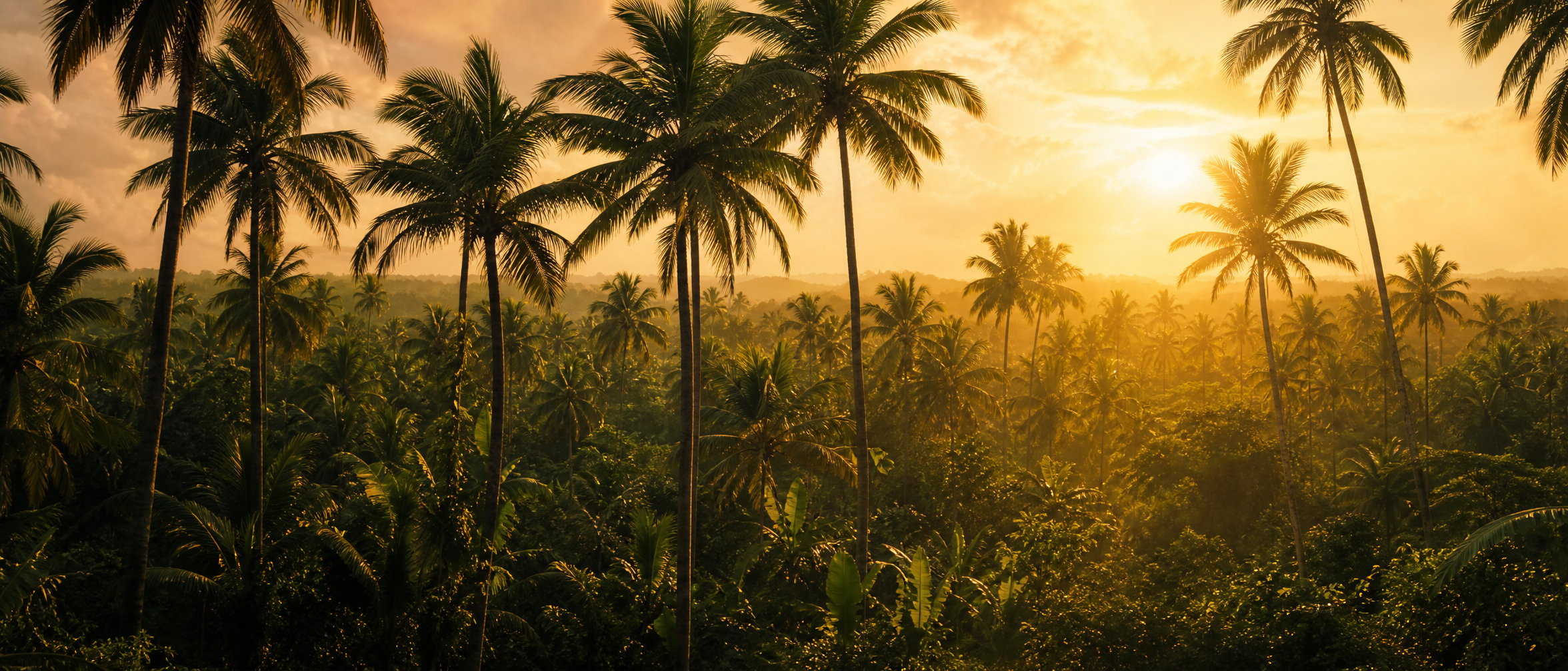 Coconut palms of Sri Lanka - source of Two Leaf Baby coconut oil
