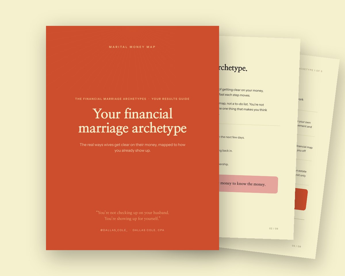 The Financial Marriage Archetypes results guide cover