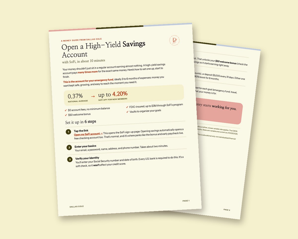 The high-yield savings account guide, page one