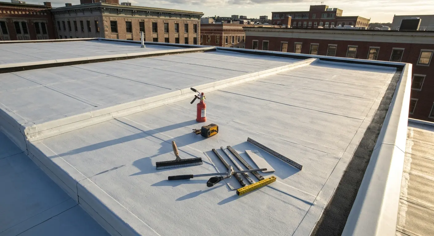 Commercial flat roof