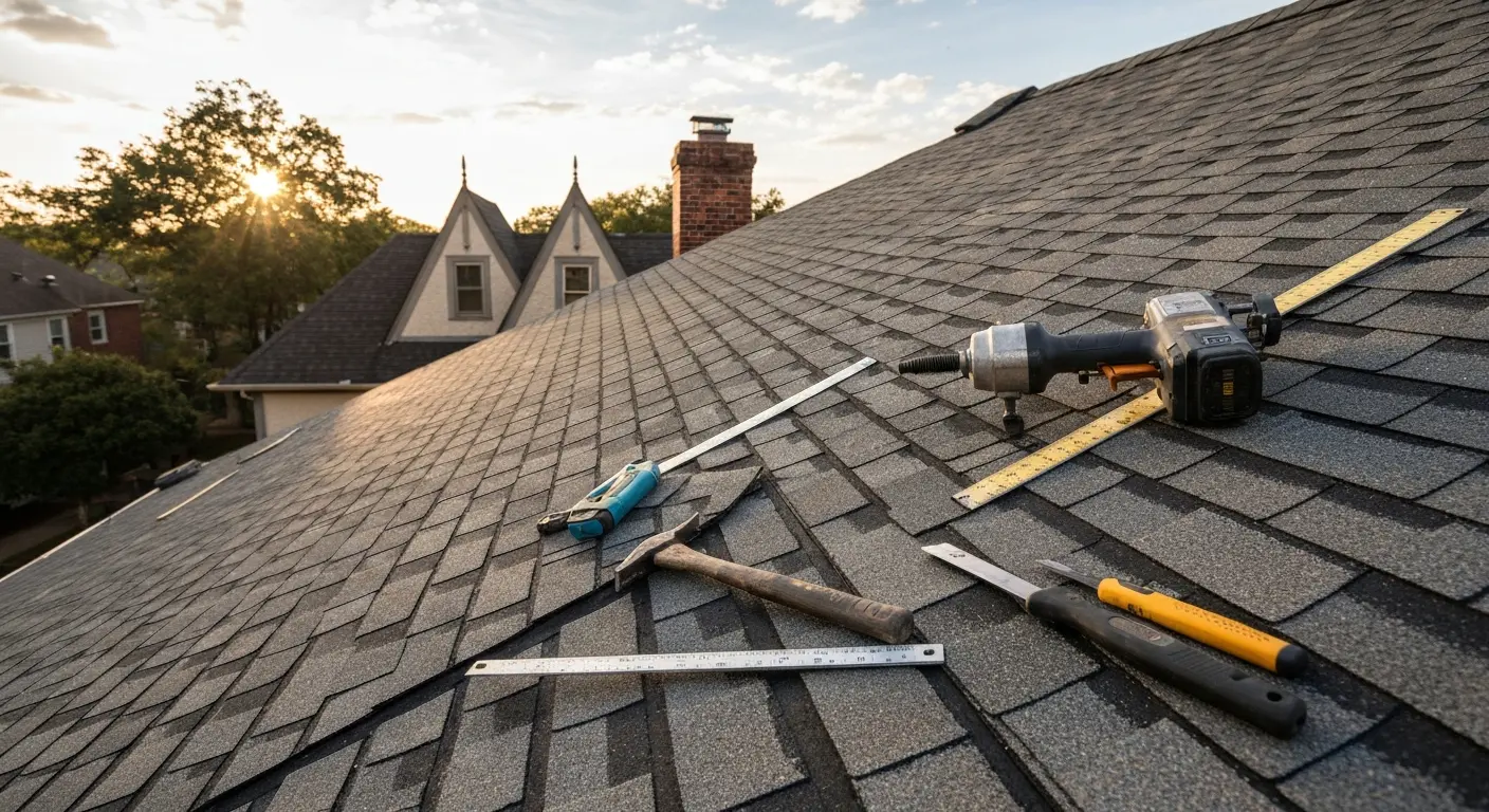 Asphalt shingle roof installation