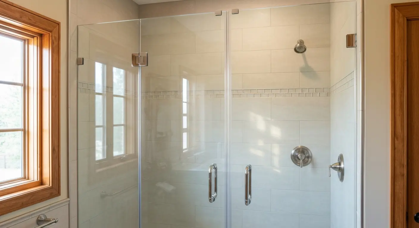 Glass shower enclosure