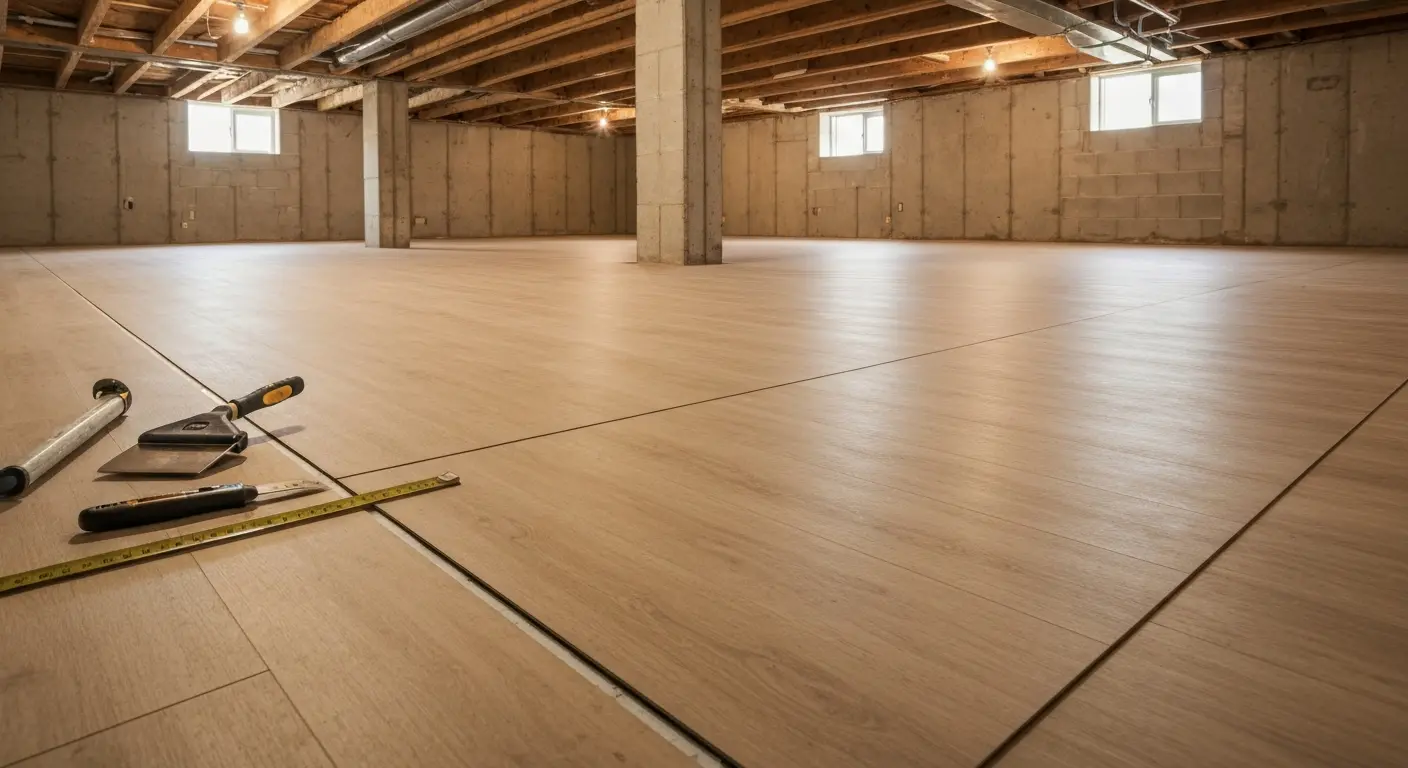 Basement flooring installation