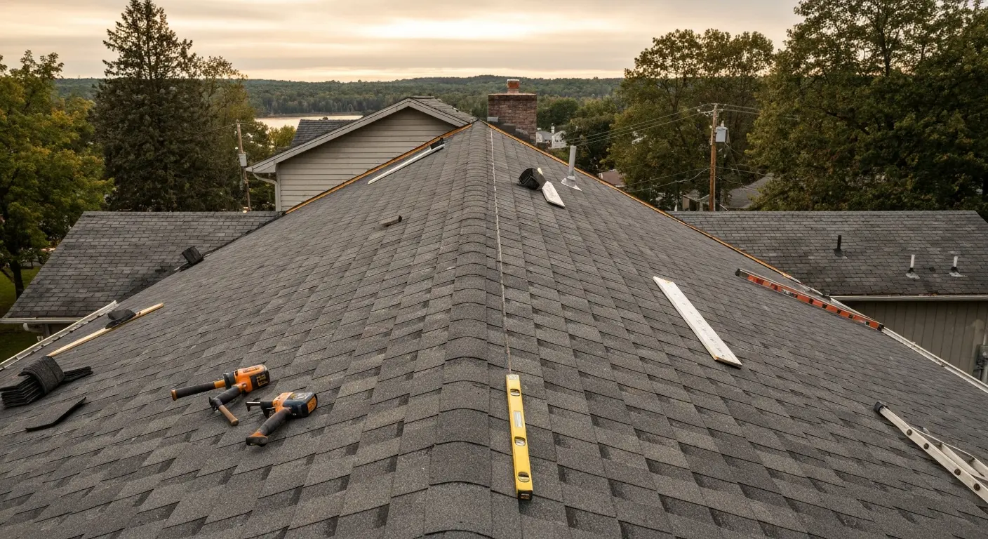New roof installation