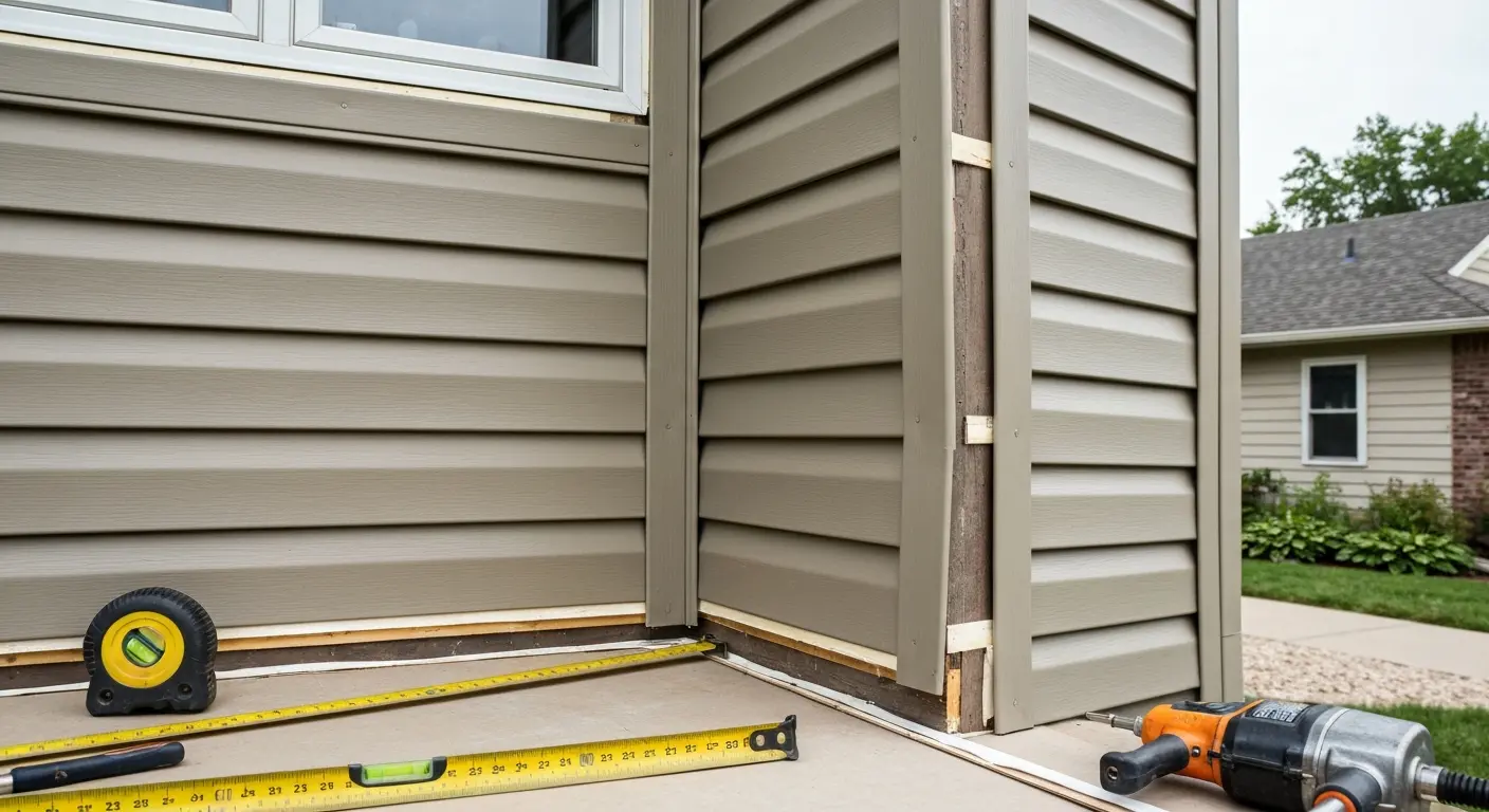 New siding installation