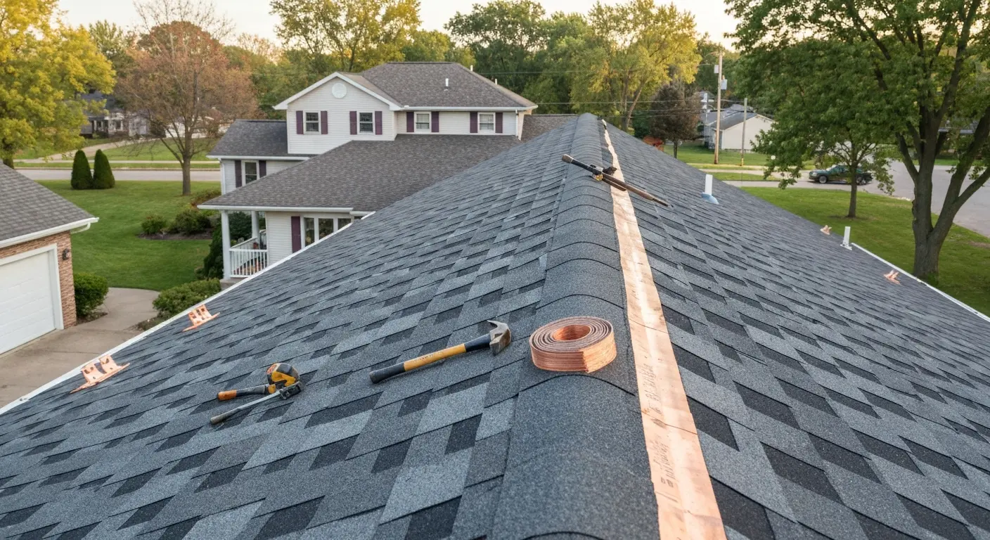 New roof installation