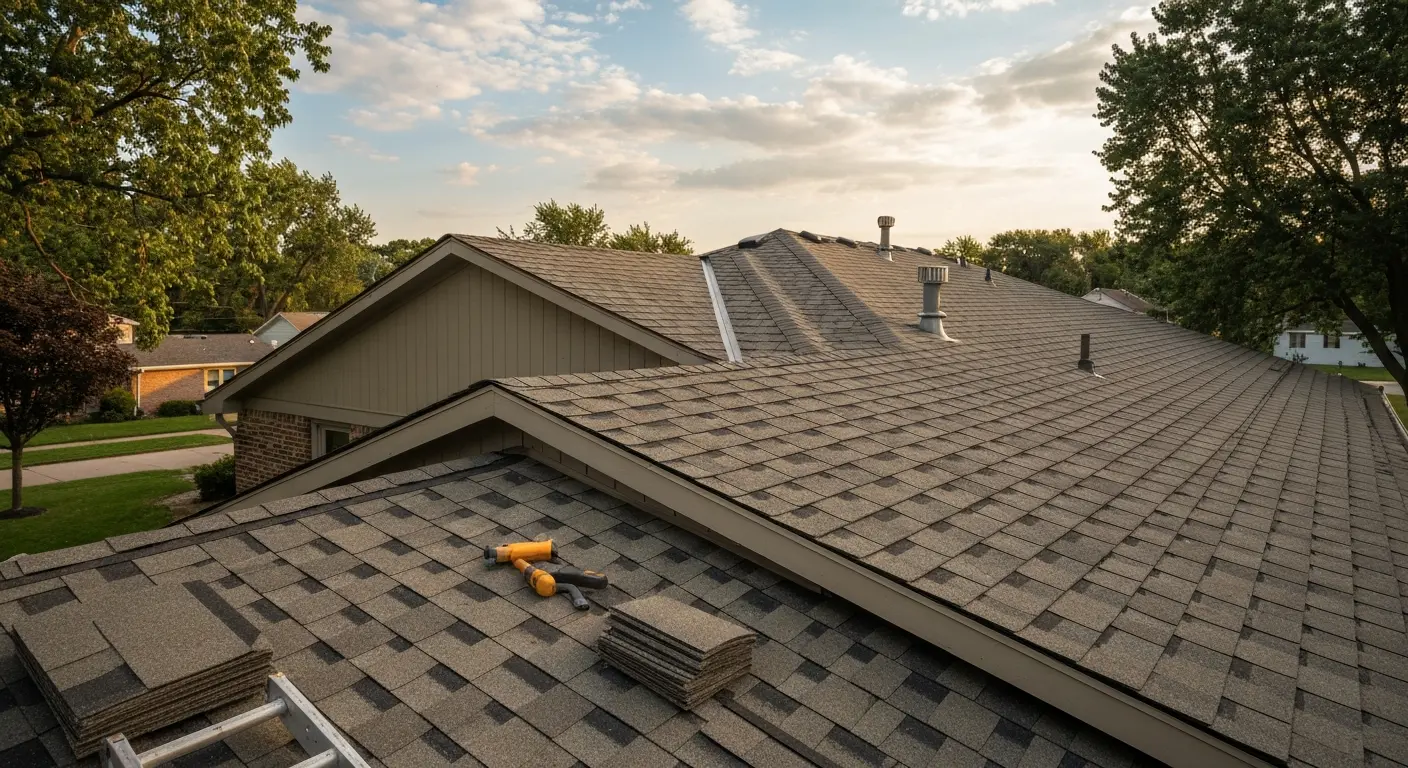 New roof installation