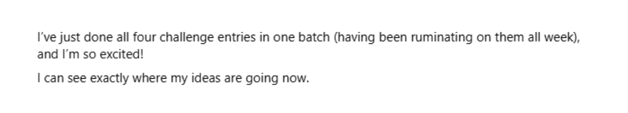 Comment from last year&rsquo;s challenge group
