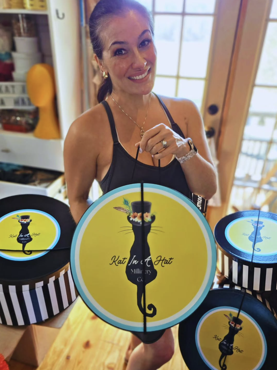 Katrina Papel-McMahan of Kat In A Hat Millinery Co.