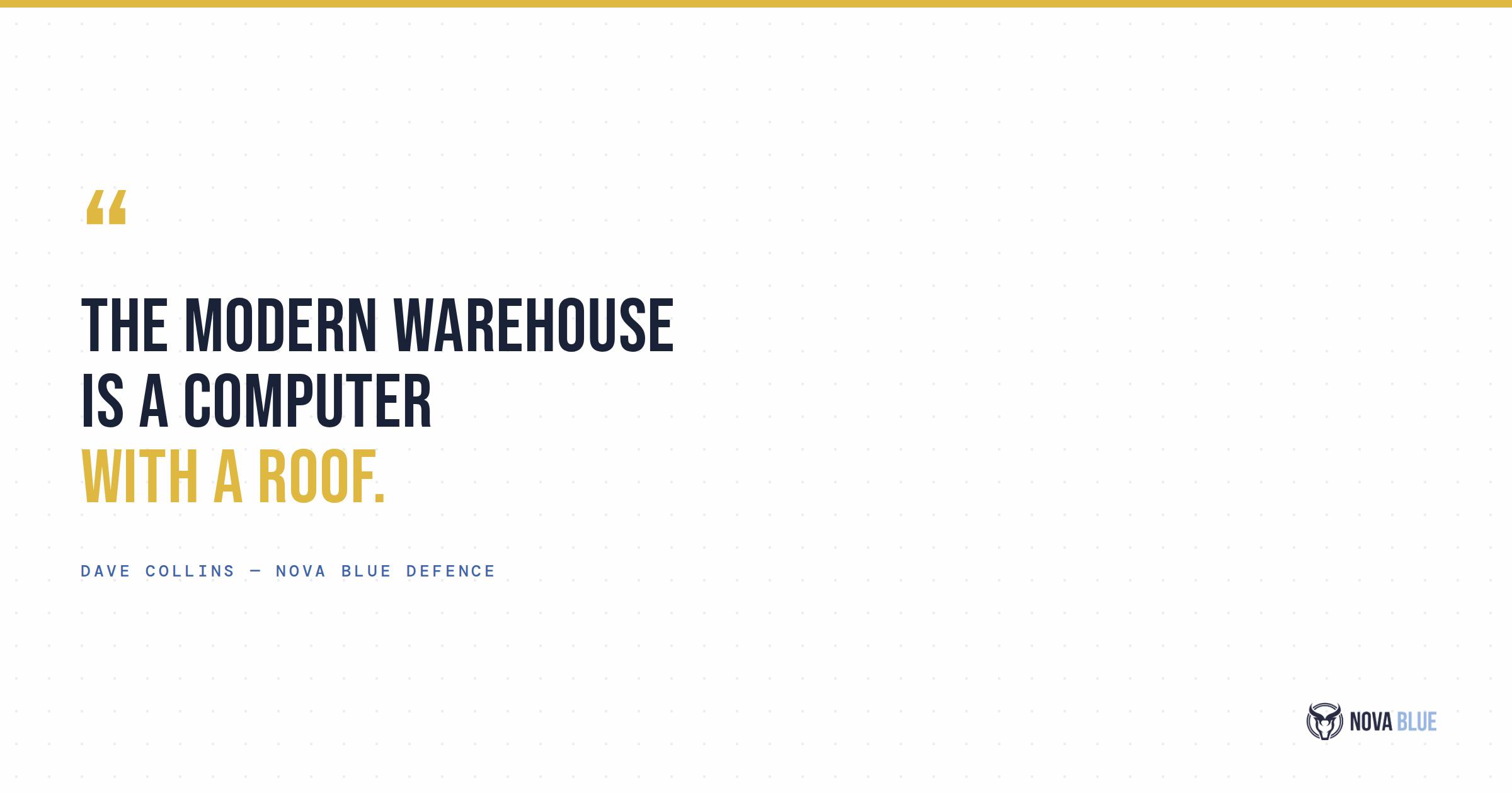 A warehouse is just a computer with a roof A warehouse is just a computer with a roof