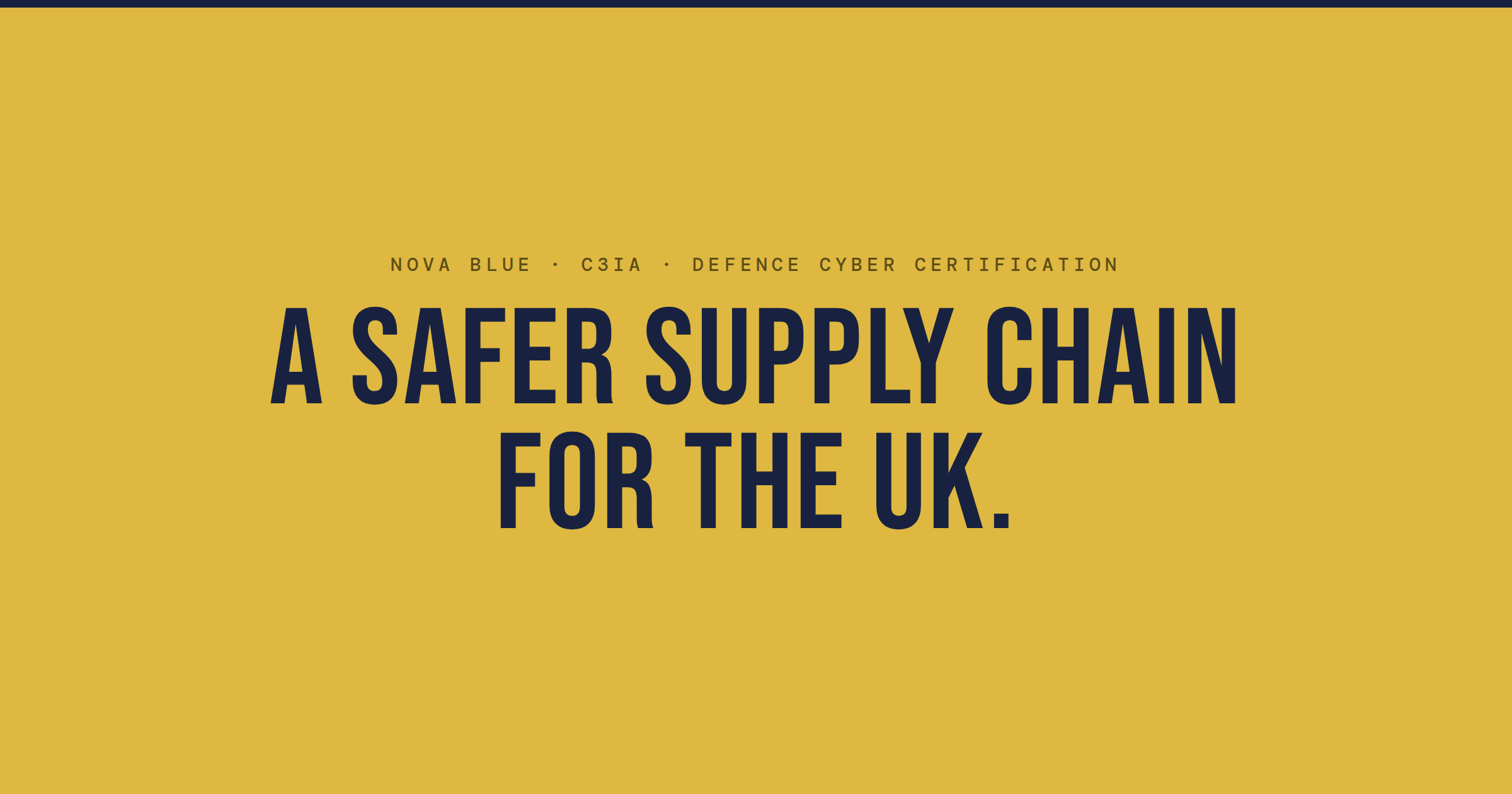 A safer supply chain for the UK A safer supply chain for the UK