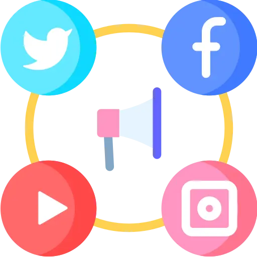 social media growth icon