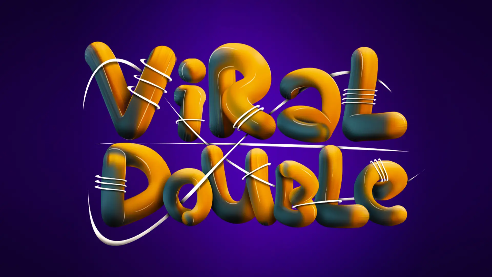 viral double 3D letters