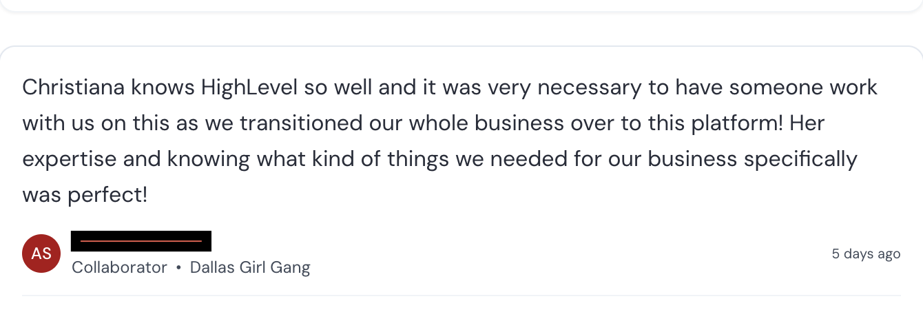 Christiana Garza client testimonial