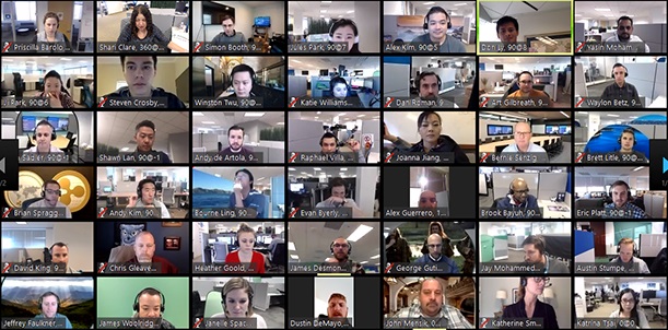 Live online Zoom training session with participants