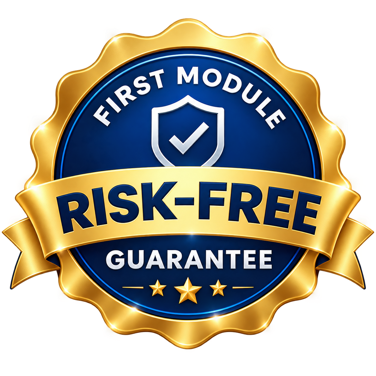 First Module Risk-Free Guarantee Badge