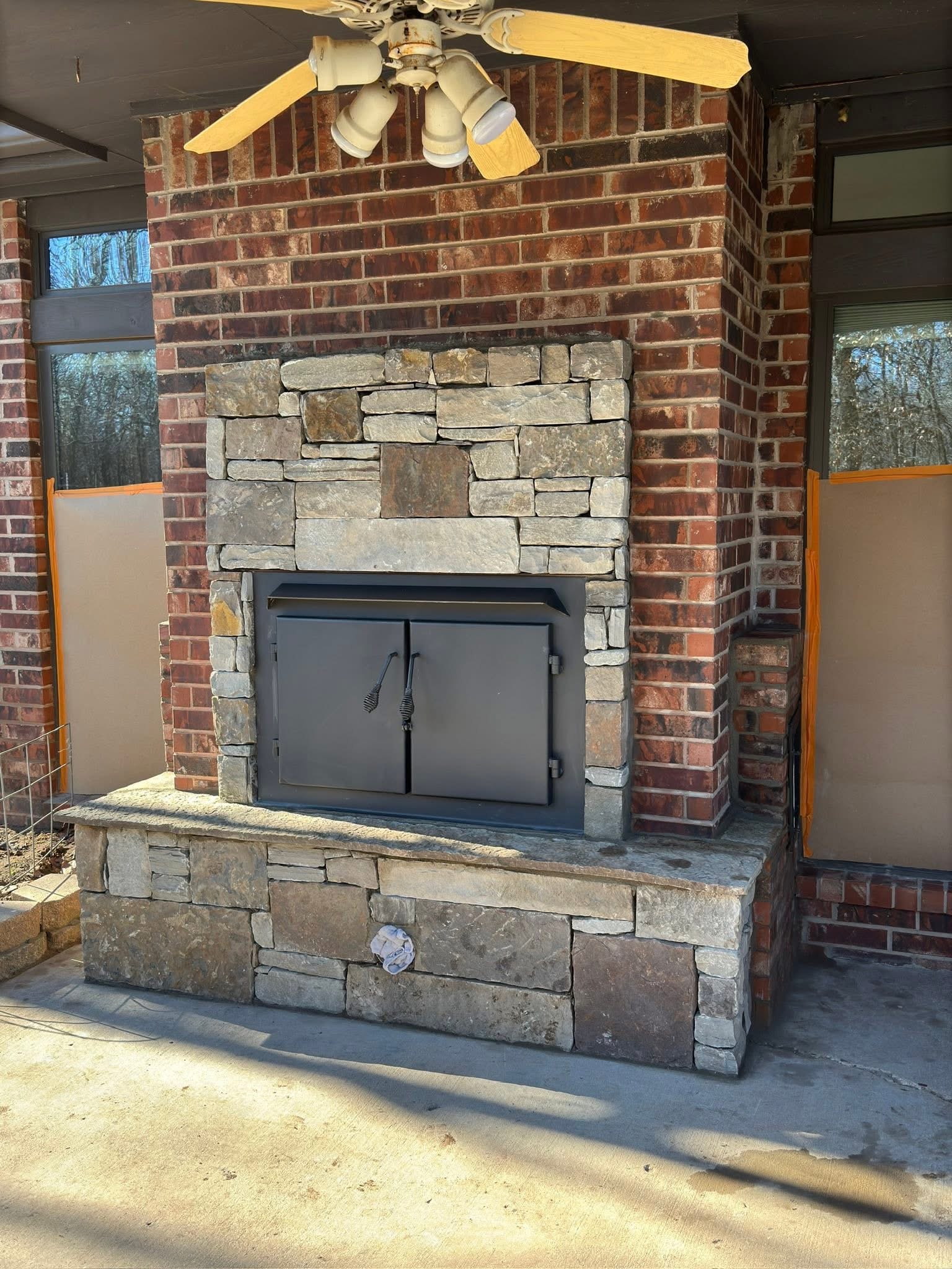 Chimney and fireplace masonry project