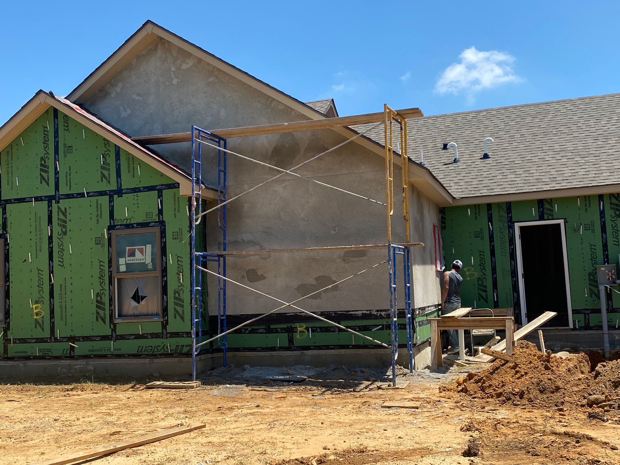 Stucco and siding exterior project