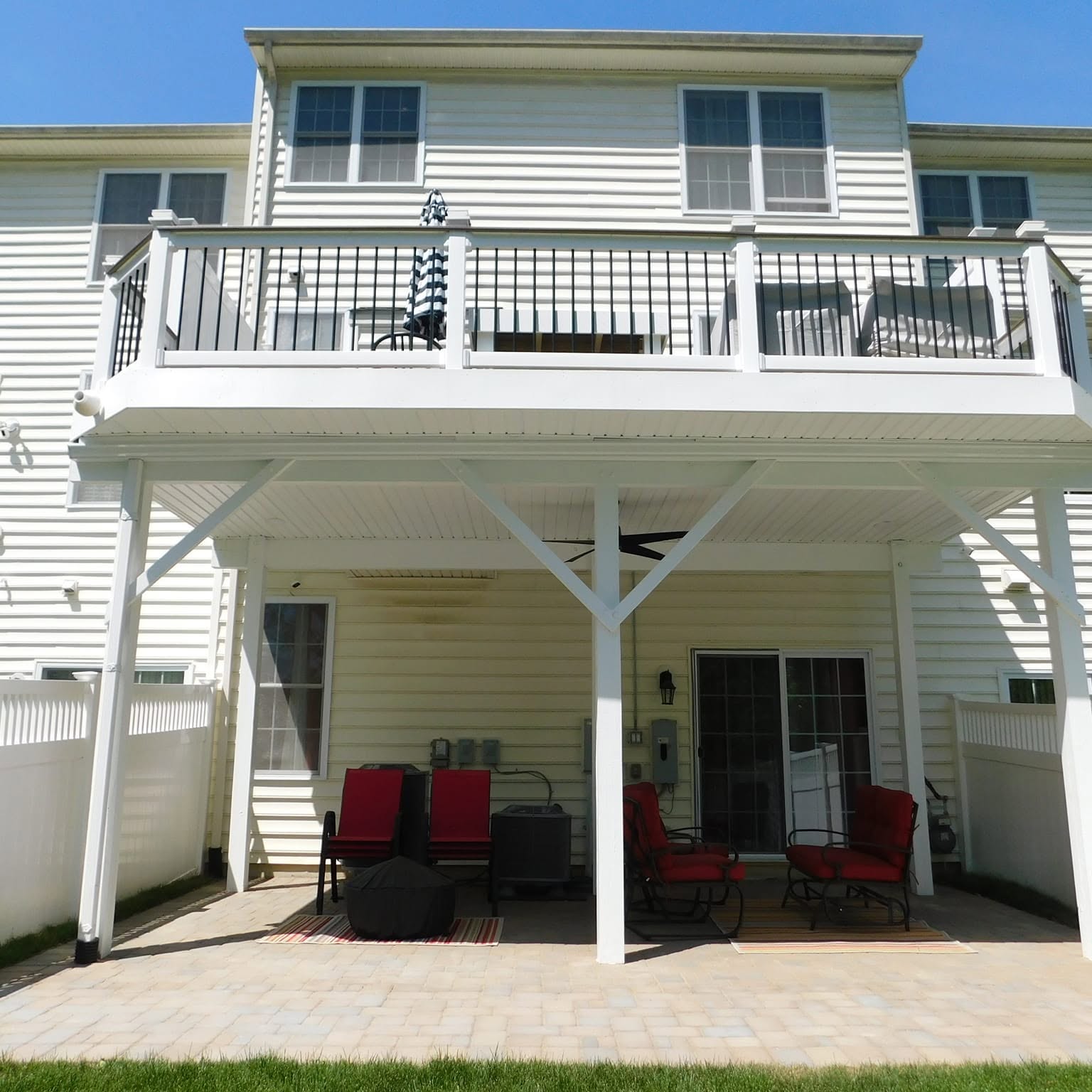 Two-level deck with covered patio below, Maryland Decks and Hardscape